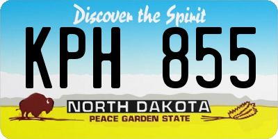 ND license plate KPH855
