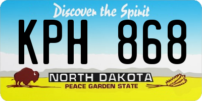 ND license plate KPH868