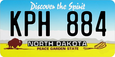 ND license plate KPH884