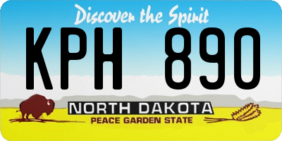 ND license plate KPH890