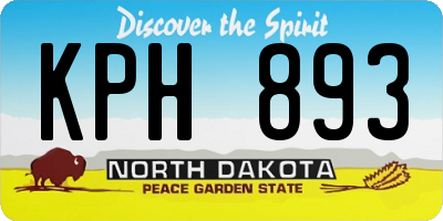 ND license plate KPH893