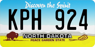 ND license plate KPH924