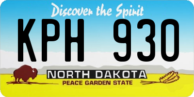 ND license plate KPH930