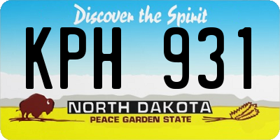 ND license plate KPH931