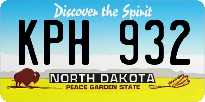 ND license plate KPH932