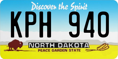 ND license plate KPH940