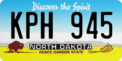 ND license plate KPH945