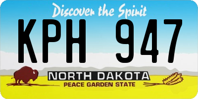 ND license plate KPH947