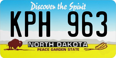 ND license plate KPH963