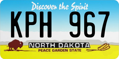 ND license plate KPH967