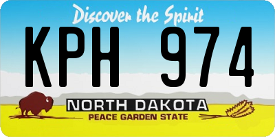 ND license plate KPH974