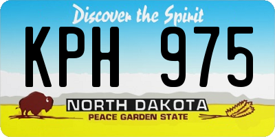 ND license plate KPH975