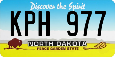 ND license plate KPH977