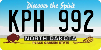 ND license plate KPH992