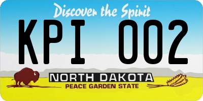ND license plate KPI002