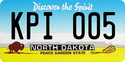 ND license plate KPI005