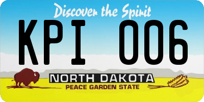 ND license plate KPI006
