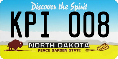 ND license plate KPI008