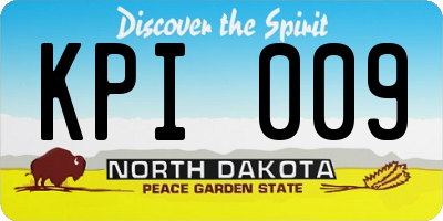 ND license plate KPI009