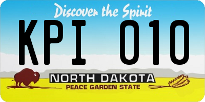 ND license plate KPI010