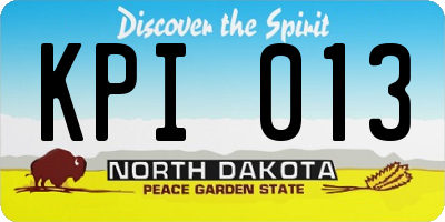 ND license plate KPI013