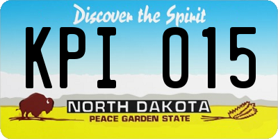 ND license plate KPI015