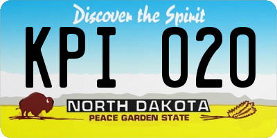 ND license plate KPI020