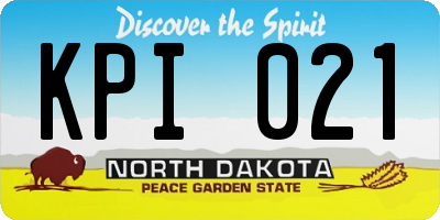 ND license plate KPI021