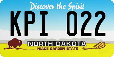 ND license plate KPI022