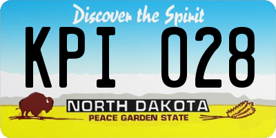 ND license plate KPI028