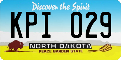 ND license plate KPI029