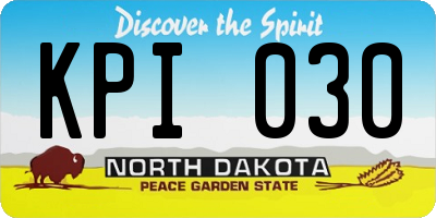 ND license plate KPI030
