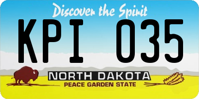 ND license plate KPI035
