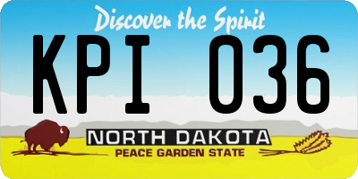 ND license plate KPI036