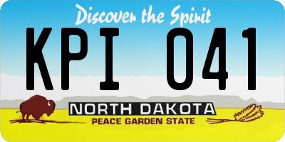 ND license plate KPI041