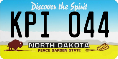 ND license plate KPI044