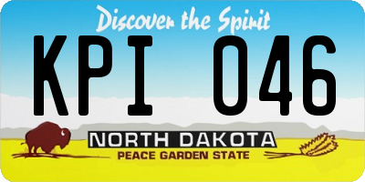 ND license plate KPI046