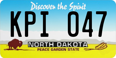 ND license plate KPI047