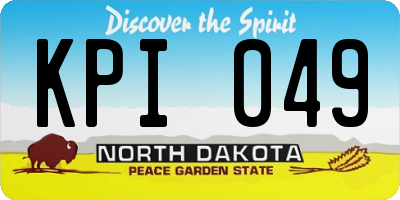 ND license plate KPI049