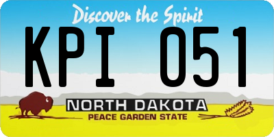 ND license plate KPI051
