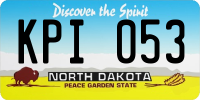 ND license plate KPI053