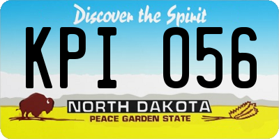ND license plate KPI056