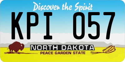 ND license plate KPI057