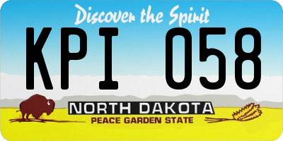 ND license plate KPI058