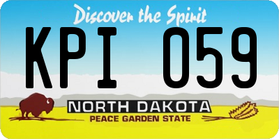 ND license plate KPI059