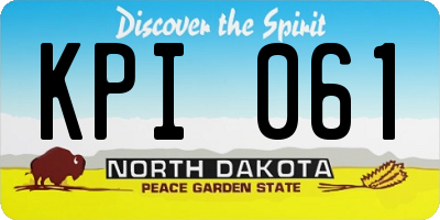 ND license plate KPI061
