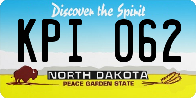 ND license plate KPI062