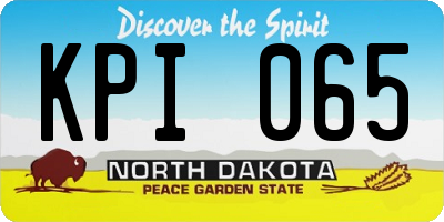ND license plate KPI065