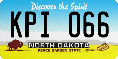 ND license plate KPI066