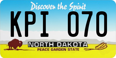 ND license plate KPI070
